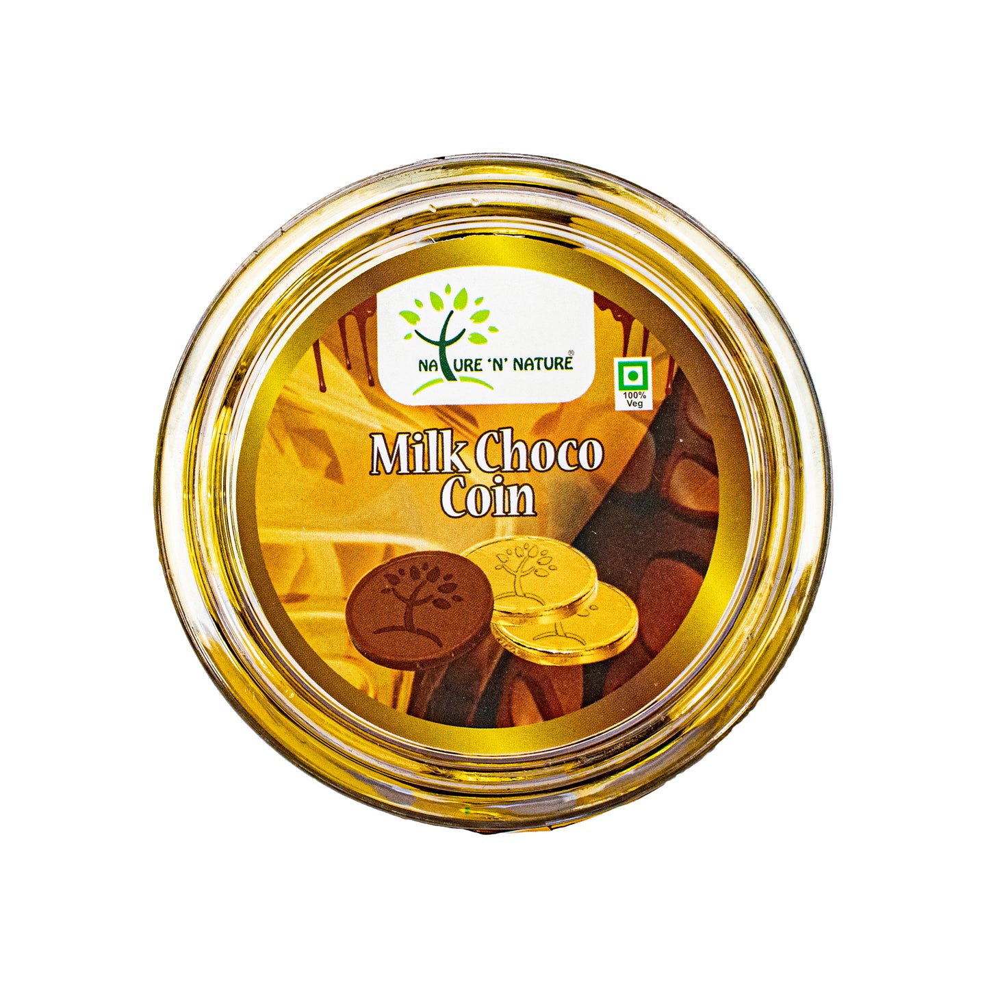 NATURE 'N' NATURE Gold Coin MILK Chocolates, 135 gms Gold Coin Chocolates Round Gift Pack, 60pcs